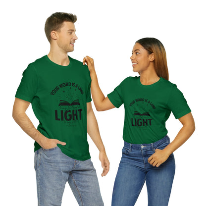 "Lamp to My Feet, Light to My Path" - Unisex Jersey Short Sleeve Tee