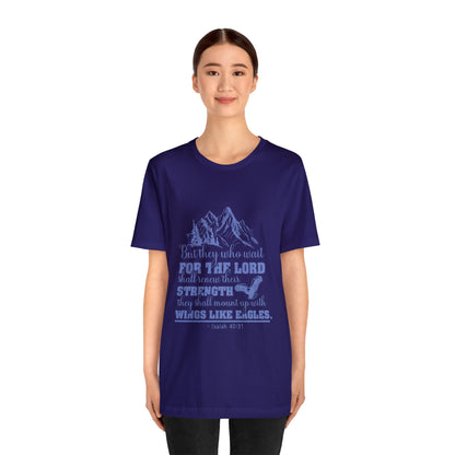 "Soar on Wings of Strength" - Unisex Jersey Short Sleeve Tee
