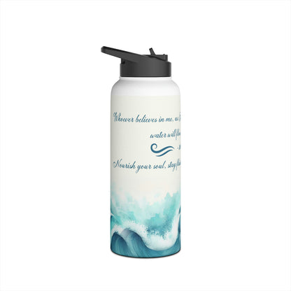 "Flow of Living Waters" - Stainless Steel Water Bottle