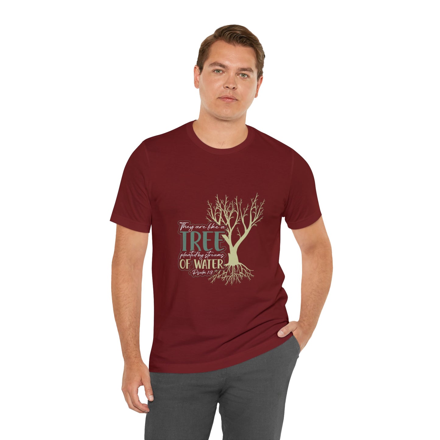 "Rooted in Faith" - Unisex Jersey Short Sleeve Tee