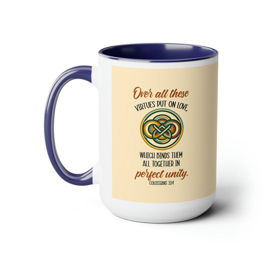 "Unity in Love" Two-Tone Ceramic Mug