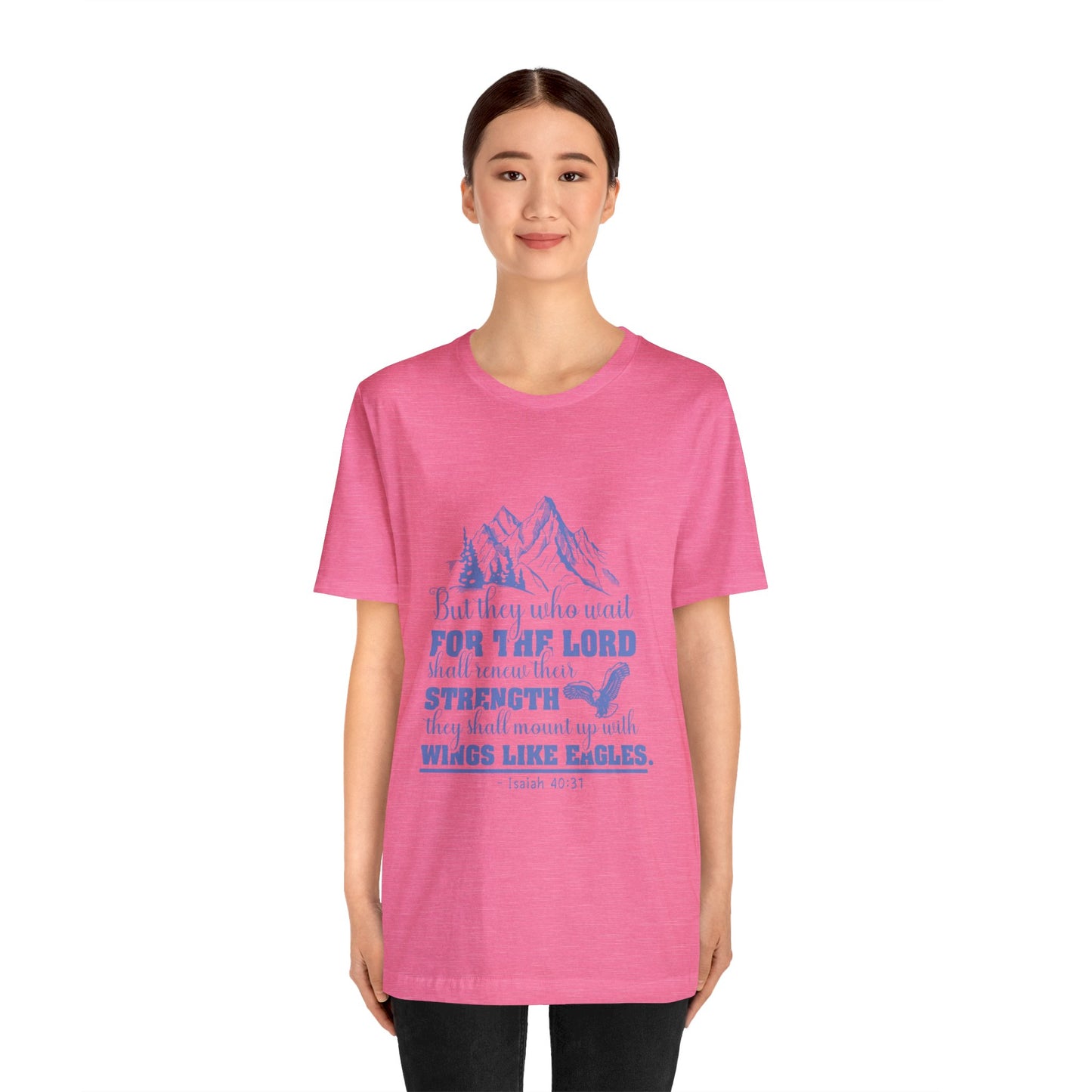 "Soar on Wings of Strength" - Unisex Jersey Short Sleeve Tee