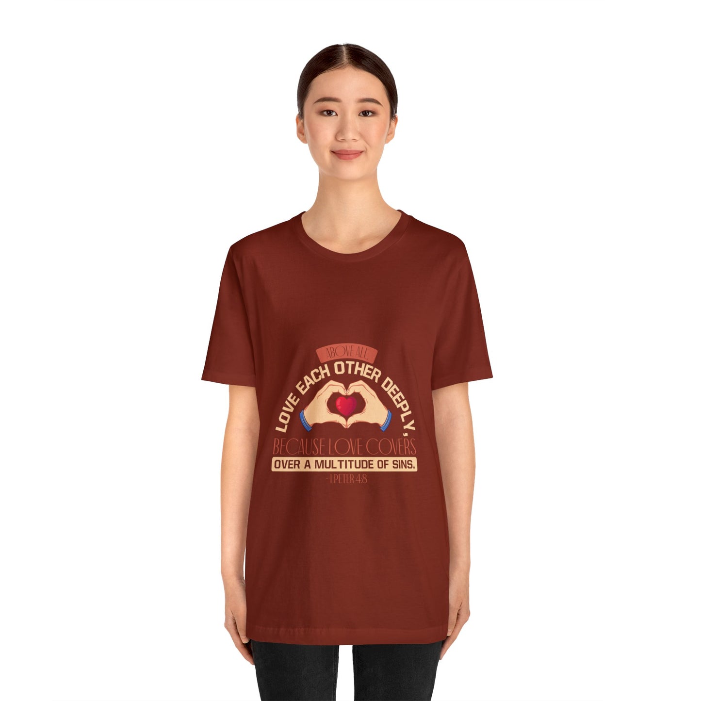 "Deep Love, Profound Forgiveness" - Unisex Jersey Short Sleeve Tee