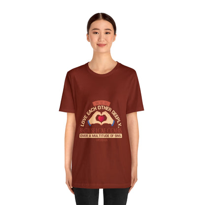 "Deep Love, Profound Forgiveness" - Unisex Jersey Short Sleeve Tee