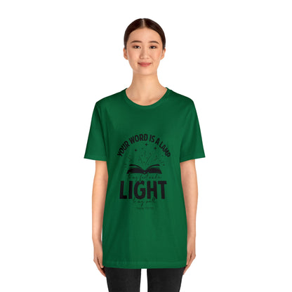 "Lamp to My Feet, Light to My Path" - Unisex Jersey Short Sleeve Tee
