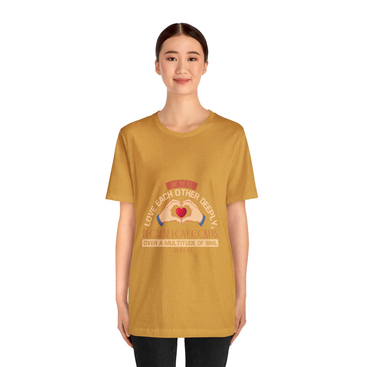 "Deep Love, Profound Forgiveness" - Unisex Jersey Short Sleeve Tee