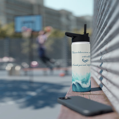 "Flow of Living Waters" - Stainless Steel Water Bottle