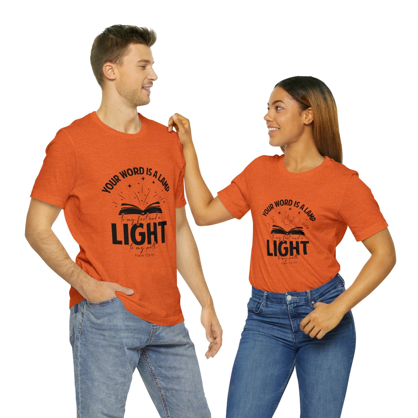 "Lamp to My Feet, Light to My Path" - Unisex Jersey Short Sleeve Tee