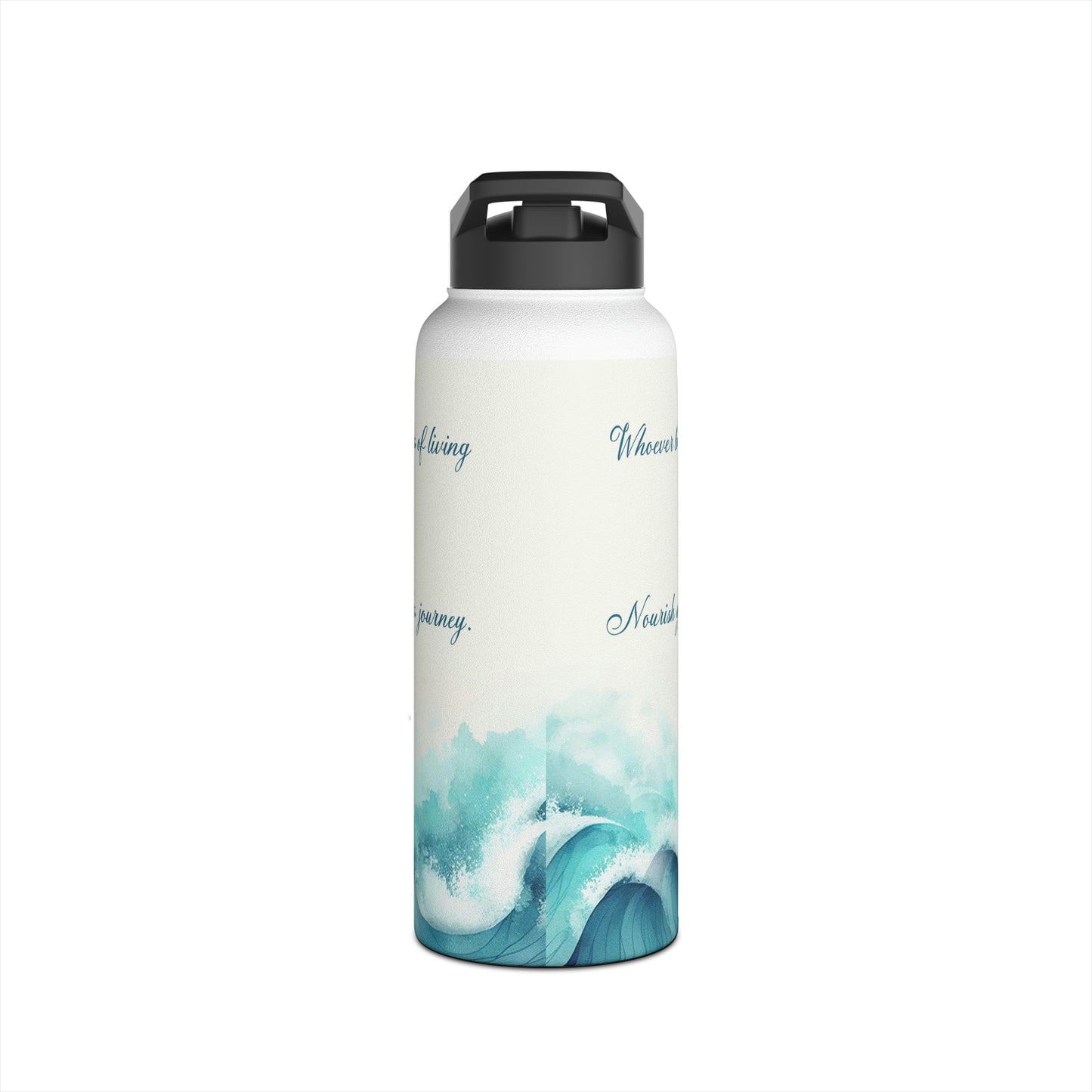 "Flow of Living Waters" - Stainless Steel Water Bottle
