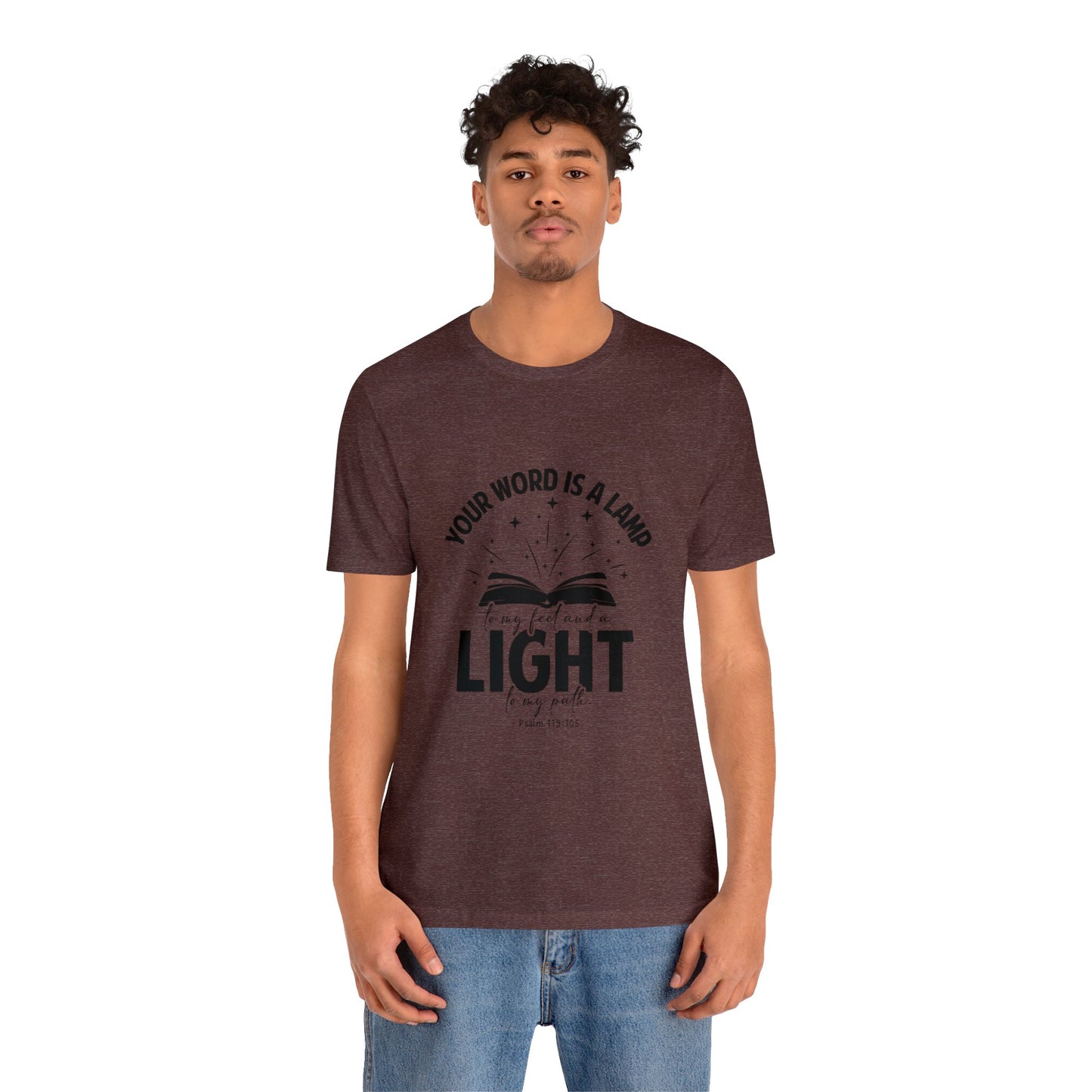 "Lamp to My Feet, Light to My Path" - Unisex Jersey Short Sleeve Tee