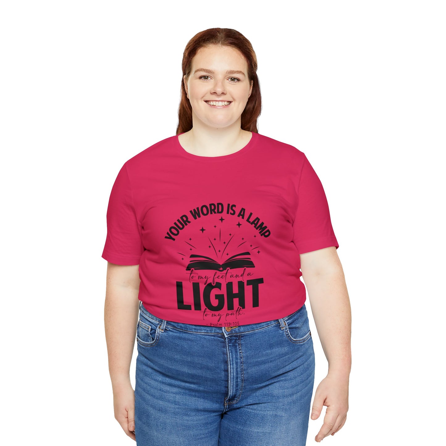 "Lamp to My Feet, Light to My Path" - Unisex Jersey Short Sleeve Tee