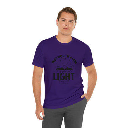 "Lamp to My Feet, Light to My Path" - Unisex Jersey Short Sleeve Tee