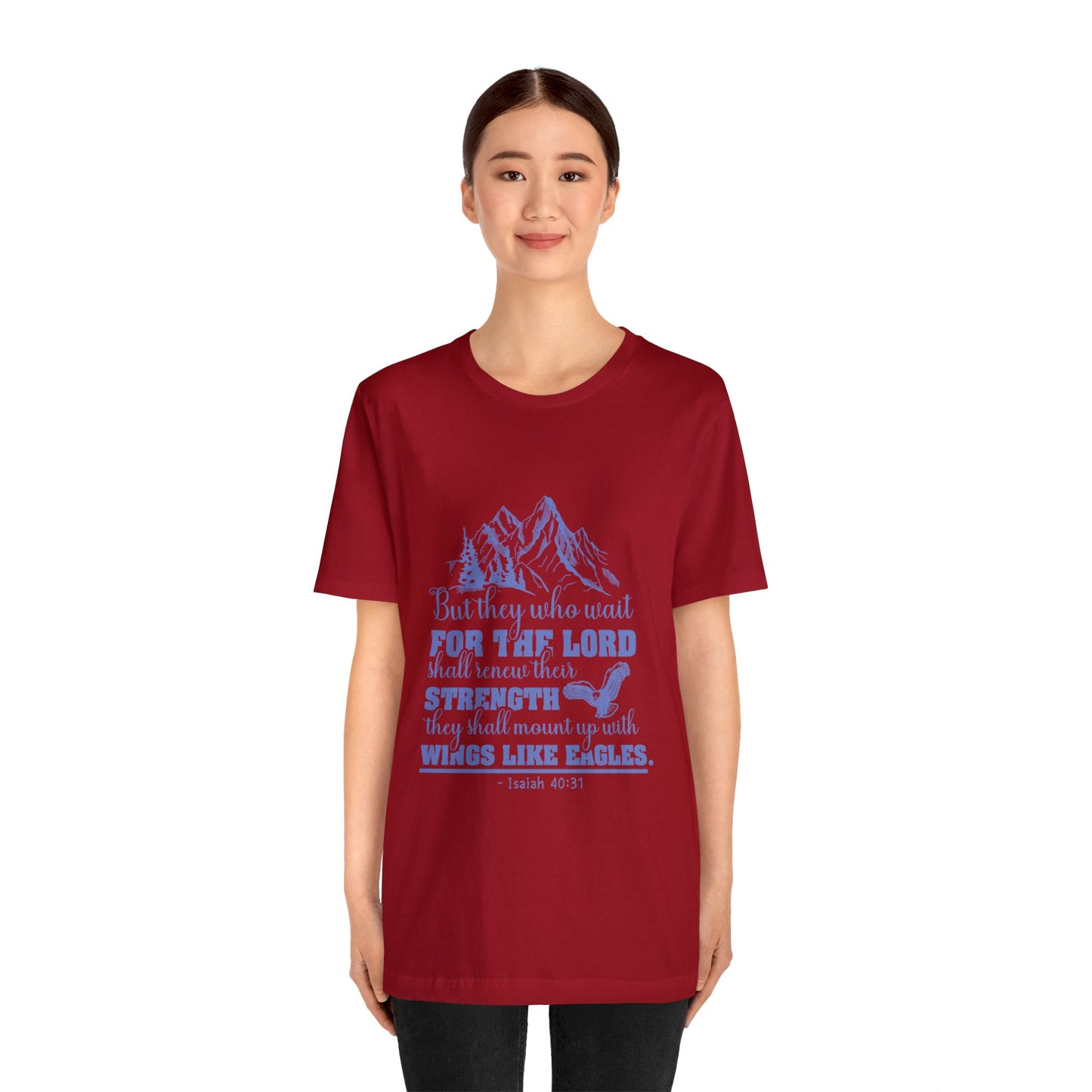 "Soar on Wings of Strength" - Unisex Jersey Short Sleeve Tee