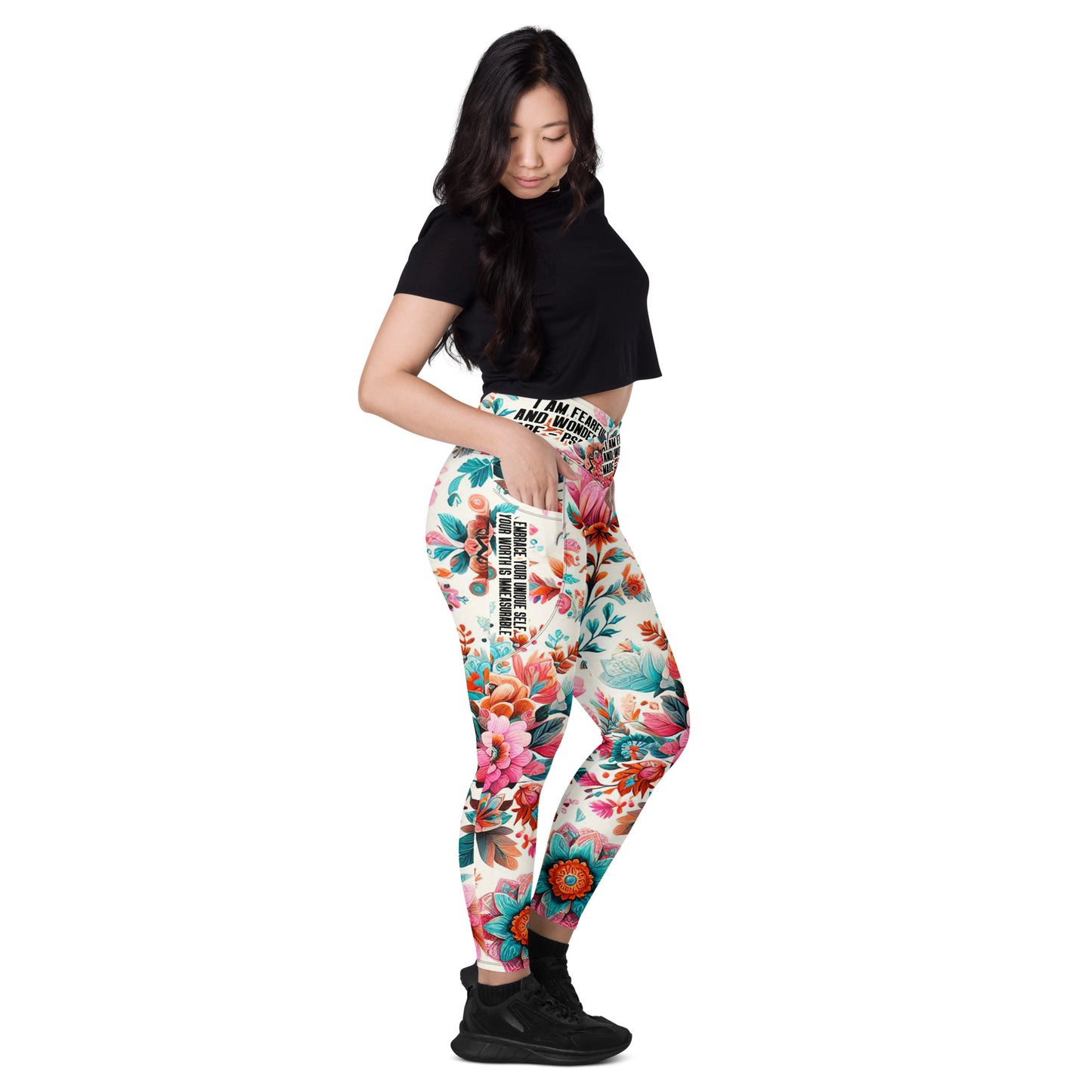Crossover Leggings with Pockets - Fearfully & Wonderfully Made