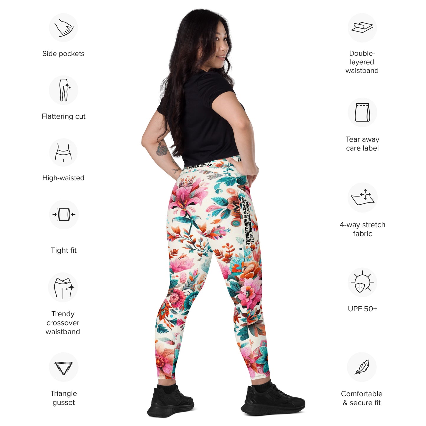 Crossover Leggings with Pockets - Fearfully & Wonderfully Made