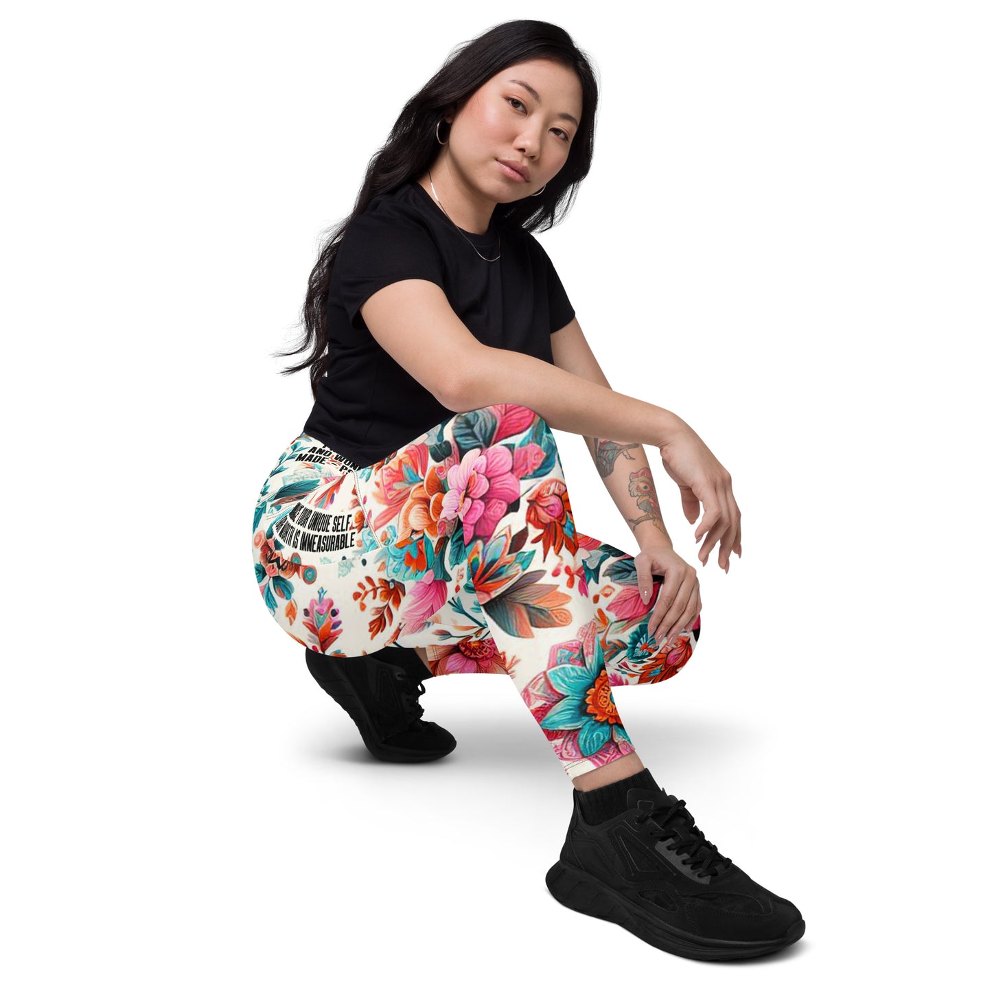 Crossover Leggings with Pockets - Fearfully & Wonderfully Made