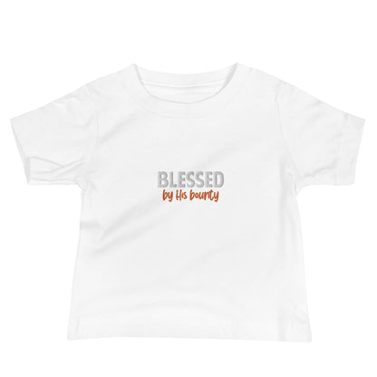 Baby Jersey Short Sleeve Tee - "Blessed by His bounty"