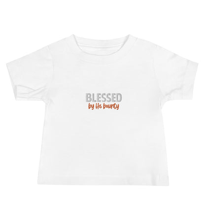 Baby Jersey Short Sleeve Tee - "Blessed by His bounty"