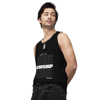 Made to worship Men’s premium tank top