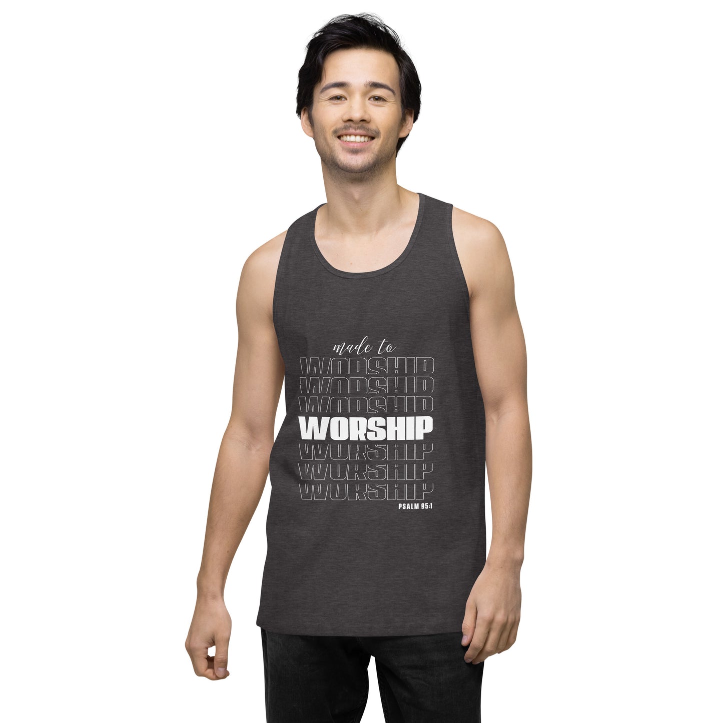 Made to worship Men’s premium tank top