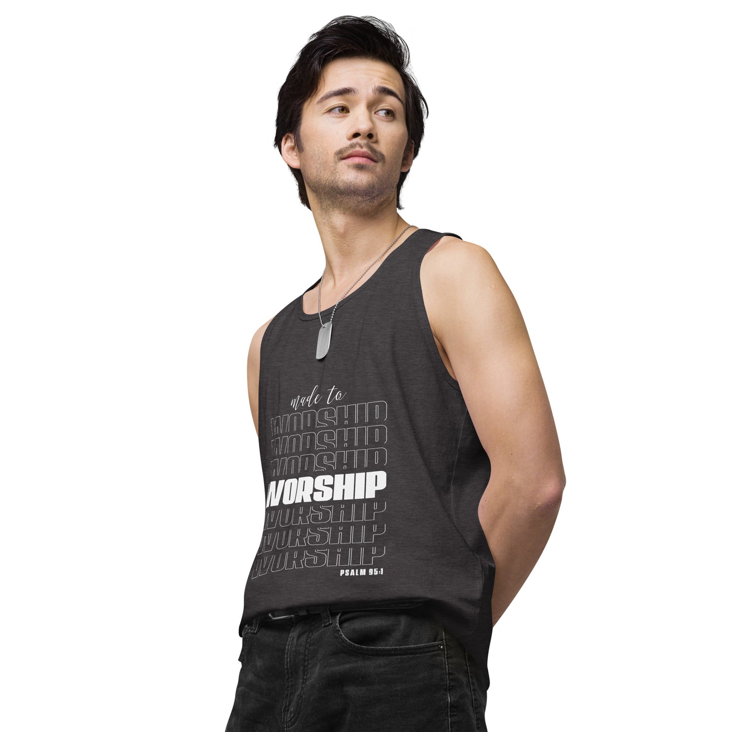 Made to worship Men’s premium tank top