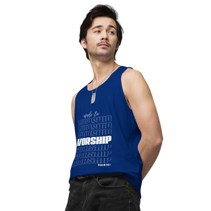 Made to worship Men’s premium tank top