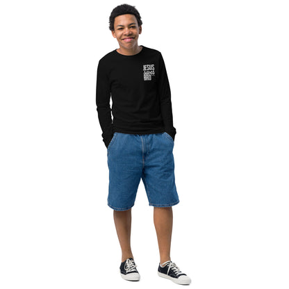 Youth long sleeve tee - "Jesus saves bro"